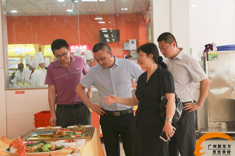 广州新东方烹饪学校_番禺区就业训练中心领导莅临我校视察指导工作 广州新东方烹饪学校